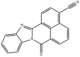 7H-Benzimidazo[2,1-a]benz[de]isoquinoline-3-carbonitrile, 7-oxo- Struktur