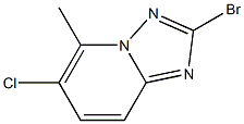 2-Bromo-6-chloro-5-methyl-[1,2,4]triazolo[1,5-a]pyridine Struktur