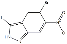 5-Bromo-3-iodo-6-nitro-2H-indazole Struktur