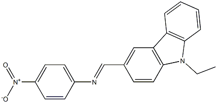 N-[(9-ethyl-9H-carbazol-3-yl)methylene]-4-nitroaniline Struktur