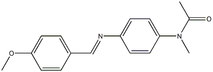 N-{4-[(4-methoxybenzylidene)amino]phenyl}-N-methylacetamide Struktur