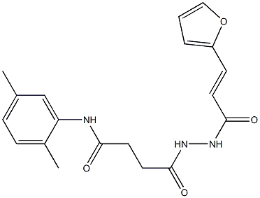 N-(2,5-dimethylphenyl)-4-{2-[3-(2-furyl)acryloyl]hydrazino}-4-oxobutanamide Struktur