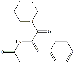 N-[2-phenyl-1-(1-piperidinylcarbonyl)vinyl]acetamide Struktur