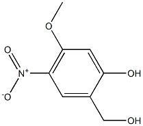 2-Hydroxymethyl-5-methoxy-4-nitro-phenol Struktur