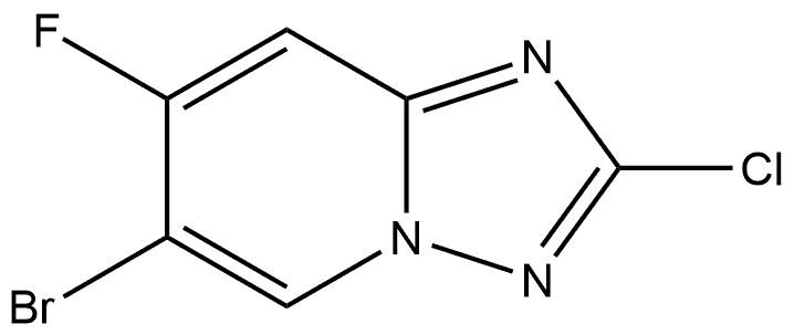 6-Bromo-2-chloro-7-fluoro-[1,2,4]triazolo[1,5-a]pyridine Struktur