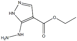 5-Hydrazino-1H-pyrazole-4-carboxylic acid ethyl ester Struktur