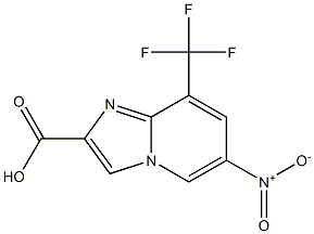 6-Nitro-8-trifluoromethyl-imidazo[1,2-a]pyridine-2-carboxylic acid Struktur