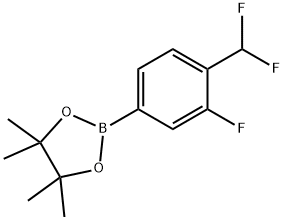 2-(4-(DIFLUOROMETHYL)-3-FLUOROPHENYL)-4,4,5,5-TETRAMETHYL-1,3,2-DIOXABOROLANE Struktur