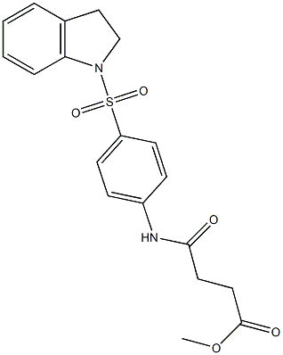 methyl 4-{[4-(2,3-dihydro-1H-indol-1-ylsulfonyl)phenyl]amino}-4-oxobutanoate Struktur