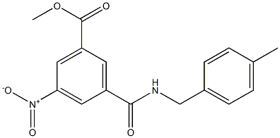 methyl 3-((4-methylbenzyl)carbamoyl)-5-nitrobenzoate Struktur