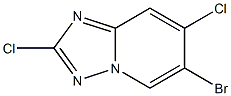 6-Bromo-2,7-dichloro-[1,2,4]triazolo[1,5-a]pyridine Struktur