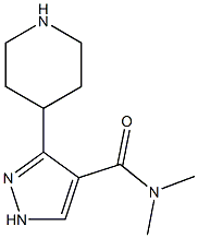 N,N-dimethyl-3-(piperidin-4-yl)-1H-pyrazole-4-carboxamide Struktur