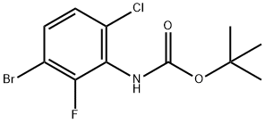 3-Bromo-6-chloro-2-fluoroaniline,N-BOCprotected,tech Struktur