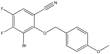 3-Bromo-4,5-difluoro-2-(4-methoxy-benzyloxy)-benzonitrile Struktur