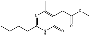 methyl 2-(2-butyl-4-hydroxy-6-methylpyrimidin-5-yl)acetate Struktur