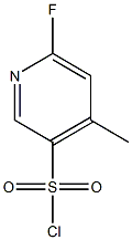 6-Fluoro-4-methyl-pyridine-3-sulfonyl chloride Struktur