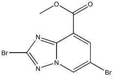 2,6-Dibromo-[1,2,4]triazolo[1,5-a]pyridine-8-carboxylic acid methyl ester Struktur