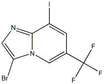 3-Bromo-8-iodo-6-trifluoromethyl-imidazo[1,2-a]pyridine Struktur