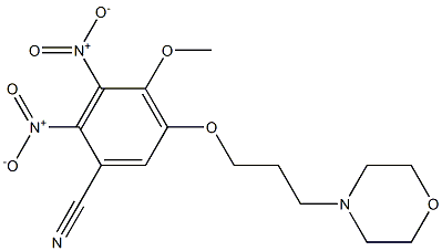 4-methoxy-5-(3-morpholinopropoxy)-2,3-dinitrobenzonitrile Struktur