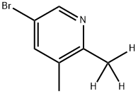 3-Bromo-5-methyl-6-(methyl-d3)-pyridine Struktur