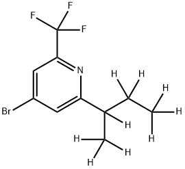 4-Bromo-2-(sec-butyl-d9)-6-trifluoromethylpyridine Struktur