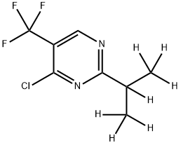 4-Chloro-5-trifluoromethyl-2-(iso-propyl-d7)-pyrimidine Struktur