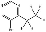 5-Bromo-4-(ethyl-d5)-pyrimidine Struktur