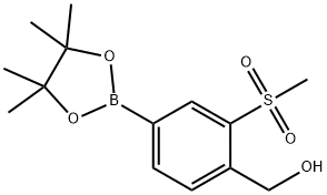 (2-(METHYLSULFONYL)-4-(4,4,5,5-TETRAMETHYL-1,3,2-DIOXABOROLAN-2-YL)PHENYL)METHANOL Struktur