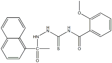 2-methoxy-N-{[2-(1-naphthylacetyl)hydrazino]carbonothioyl}benzamide Struktur