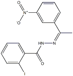 2-iodo-N'-[1-(3-nitrophenyl)ethylidene]benzohydrazide Struktur