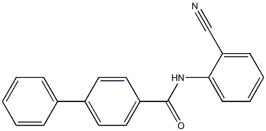 N-(2-cyanophenyl)-4-biphenylcarboxamide Struktur