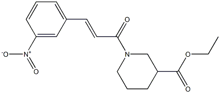 (E)-ethyl 1-(3-(3-nitrophenyl)acryloyl)piperidine-3-carboxylate Struktur