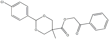 2-oxo-2-phenylethyl 2-(4-chlorophenyl)-5-methyl-1,3-dioxane-5-carboxylate Struktur