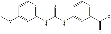 methyl 3-(3-(3-methoxyphenyl)thioureido)benzoate Struktur