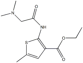 ethyl 2-(2-(dimethylamino)acetamido)-5-methylthiophene-3-carboxylate Struktur