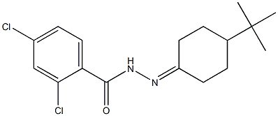 N'-(4-(tert-butyl)cyclohexylidene)-2,4-dichlorobenzohydrazide Struktur