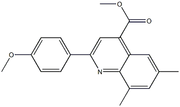 methyl 2-(4-methoxyphenyl)-6,8-dimethylquinoline-4-carboxylate Struktur