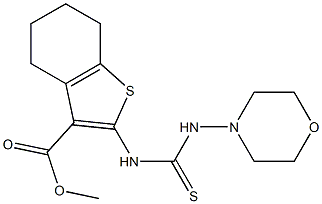 methyl 2-(3-morpholinothioureido)-4,5,6,7-tetrahydrobenzo[b]thiophene-3-carboxylate Struktur