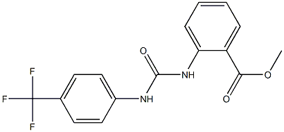 methyl 2-(3-(4-(trifluoromethyl)phenyl)ureido)benzoate Struktur