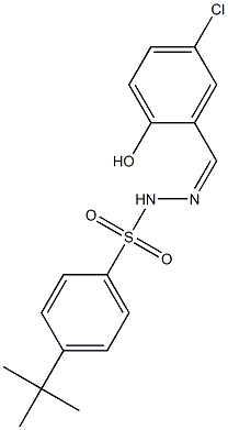 (Z)-4-(tert-butyl)-N'-(5-chloro-2-hydroxybenzylidene)benzenesulfonohydrazide Struktur