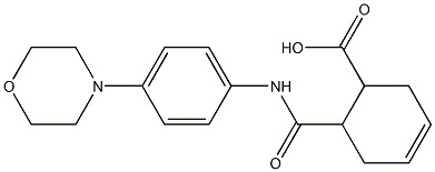 6-((4-morpholinophenyl)carbamoyl)cyclohex-3-enecarboxylic acid Struktur