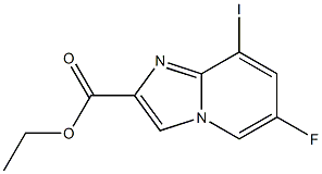 6-Fluoro-8-iodo-imidazo[1,2-a]pyridine-2-carboxylic acid ethyl ester Struktur