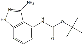 (3-Amino-1H-indazol-4-yl)-carbamic acid tert-butyl ester Struktur