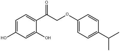 1-(2,4-Dihydroxyphenyl)-2-(4-isopropylphenoxy)ethanone Struktur