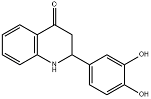 2-(3,4-dihydroxyphenyl)-2,3-dihydroquinolin-4(1H)-one Struktur