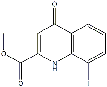 8-Iodo-4-oxo-1,4-dihydro-quinoline-2-carboxylic acid methyl ester Struktur