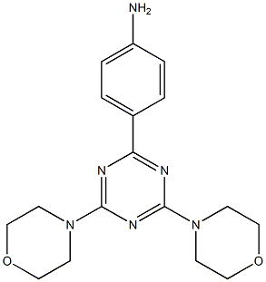 4-(4,6-Dimorpholin-4-yl-1,3,5-triazin- 2-yl)aniline Struktur