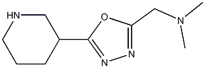 N,N-dimethyl-1-(5-(piperidin-3-yl)-1,3,4-oxadiazol-2-yl)methanamine Struktur