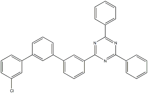 2-(3''-chloro-[1,1':3',1''-terphenyl]-3-yl)-4,6-diphenyl-1,3,5-triazine Struktur