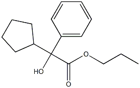 propyl 2-cyclopentyl-2-hydroxy-2-phenylacetate Struktur